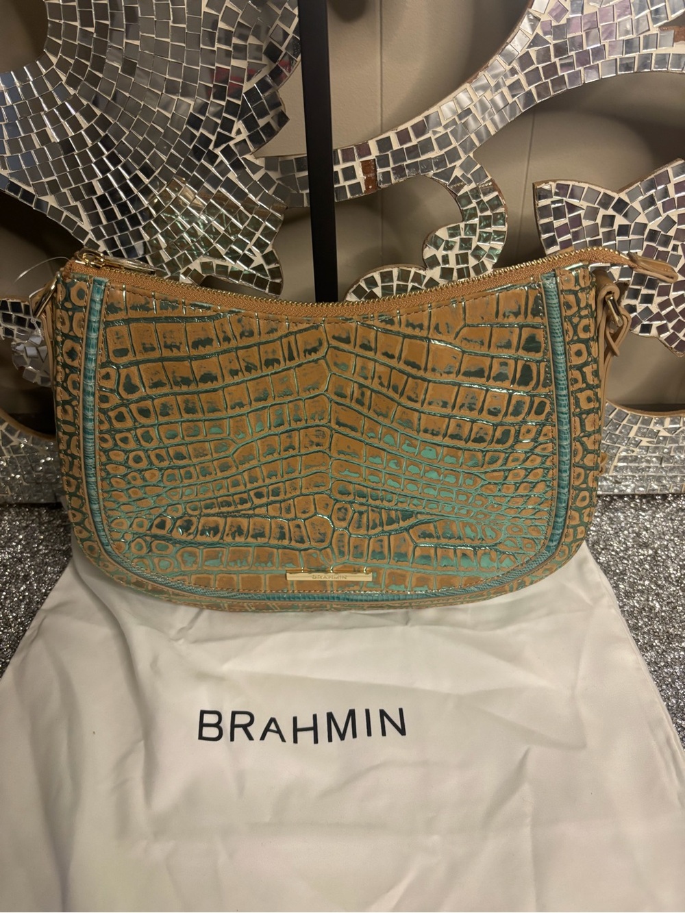 ⭐️Brahmin Mod Shayna Mineral Blue Fremont Shoulder Bag